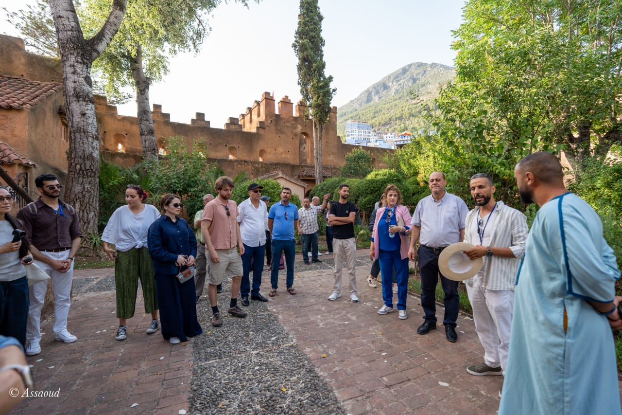 Group tour at historic site